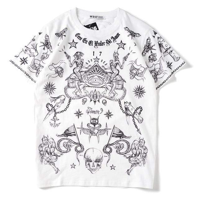 Hallyu Street Blanc / S T-Shirt Coréen ORYART™
