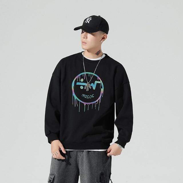 Hallyu Street Sweatshirts Noir / L Hoodie Coréen REFLECTION™