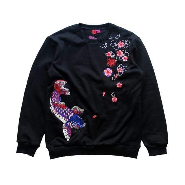 Hallyu Street Sweatshirts Noir / L Sweatshirt Coréen Brodé CARPE™
