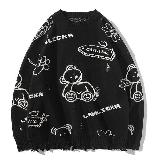 Hallyu Street Sweatshirts Noir / XXL Pullover Coréen TEDDYZ™