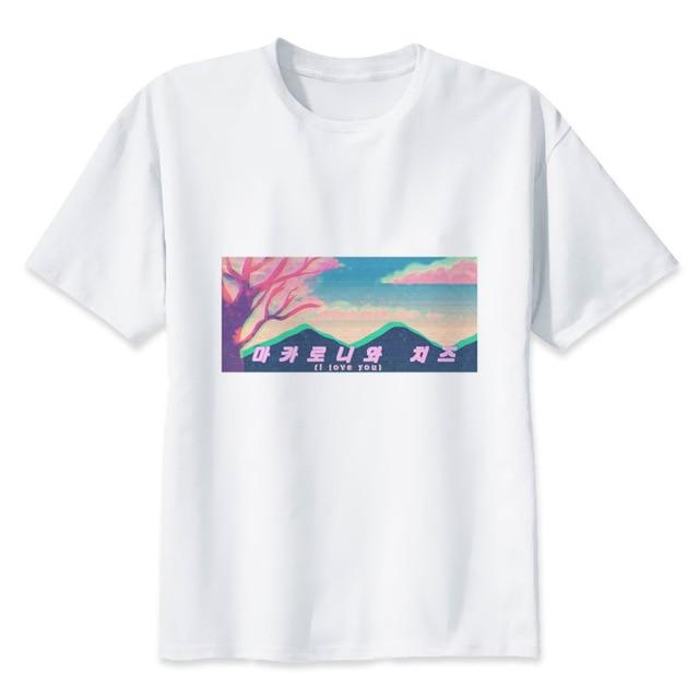 Hallyu Street Tshirts Blanc / L Tshirt VAPORWAVE™