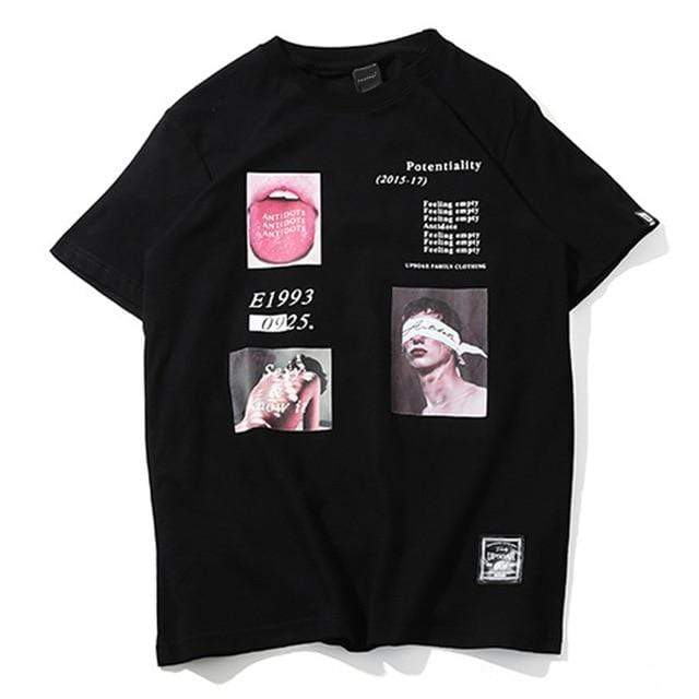 Hallyu Street Tshirts Noir / S T-SHIRT POTENTIALITY™ TSHIRT POTENTIALITY™