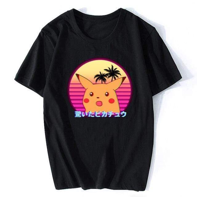 Hallyu Street Tshirts Noir / XXXL Tshirt Pikachu Vaporwave™