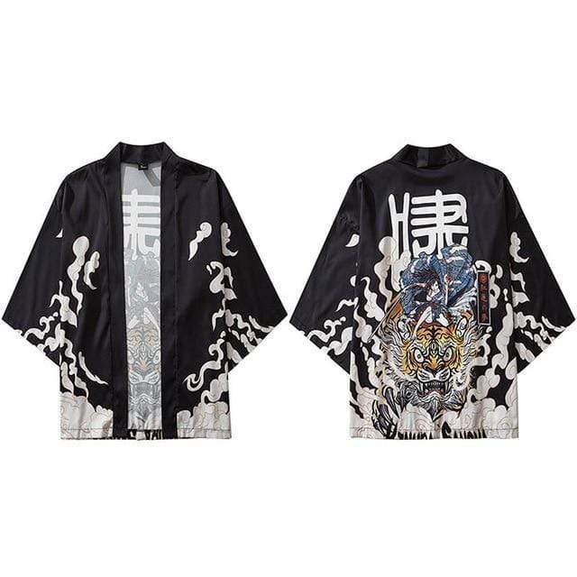 Hallyu Street Vestes Noir / M Veste Kimono Cloud Tiger™