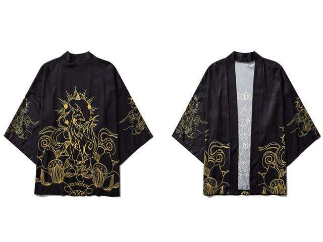 Hallyu Street Vestes Noir / XL Veste Kimono Golden God™