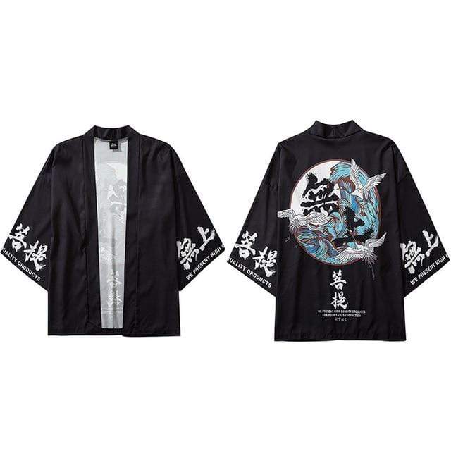 Hallyu Street Vestes Noir / XL Veste Kimono TATL