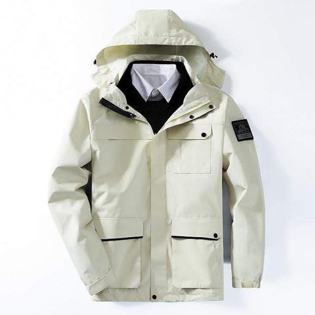 Hallyu Street White / 5XL CHNIFENKO Winter Outdoor Sports Jacket Men Camping Hiking Windproof Warm Windbreaker Coat Men Fashion Casual Jacket Men